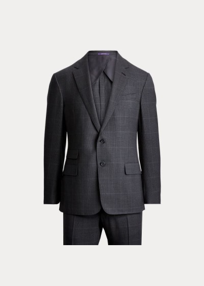 Trajes Ralph Lauren Hombre Grises Oscuro - Kent Glen Plaid Twill - OENYD3845